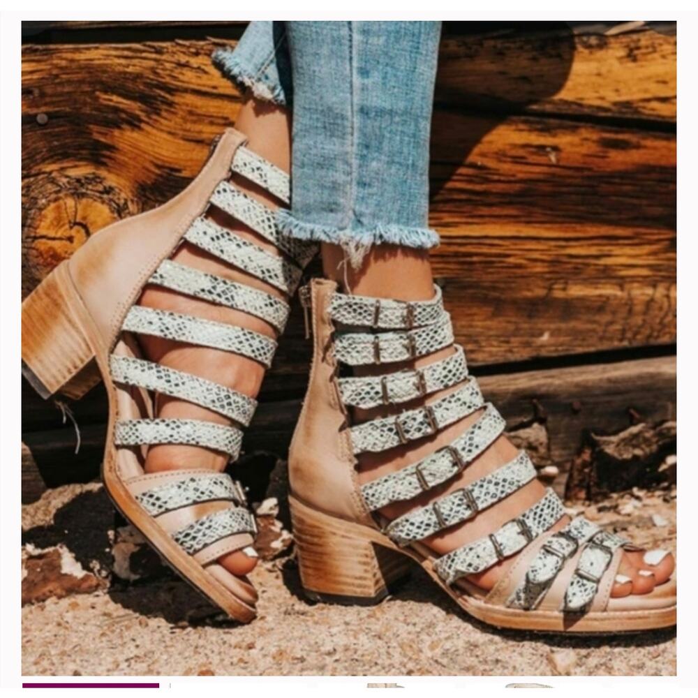 FreeBird Turquoise Casandra Sandal Bootie Size 8